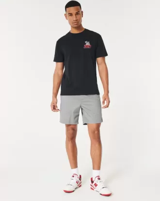 Twill-Schlupfshorts 7″
