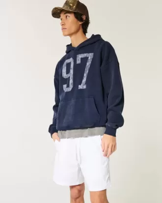 Twill-Shorts zum Überziehen bis zur Mitte des Oberschenkels