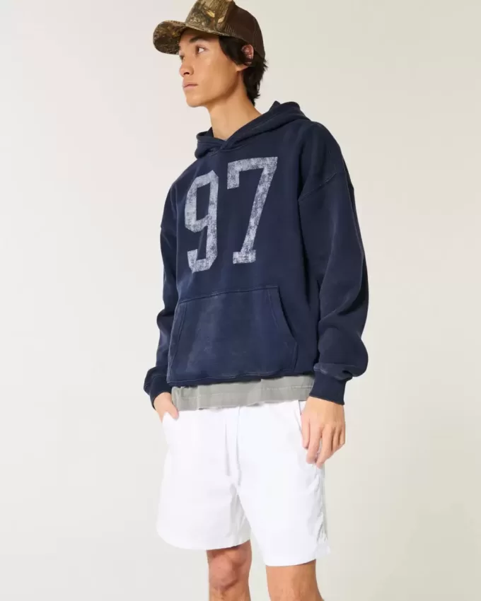 Twill-Shorts zum Überziehen bis zur Mitte des Oberschenkels Twill-Shorts zum Überziehen bis zur Mitte des Oberschenkels