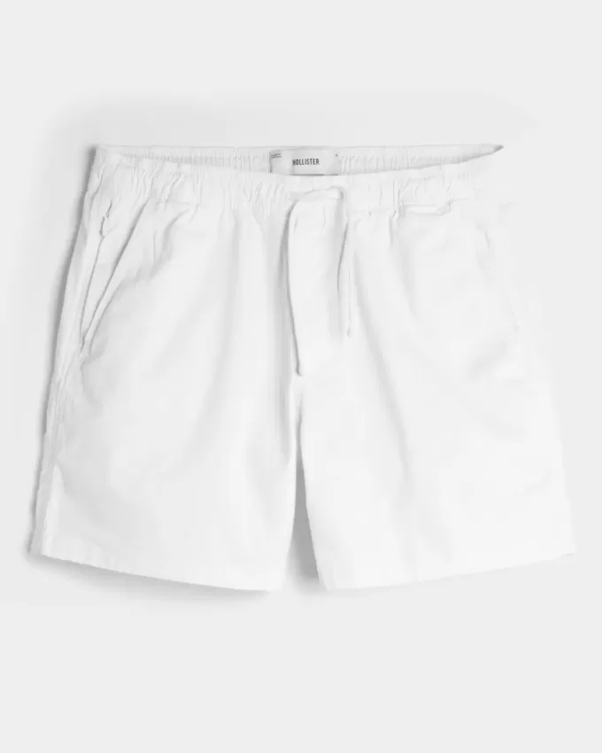 Twill-Shorts zum Überziehen bis zur Mitte des Oberschenkels Twill-Shorts zum Überziehen bis zur Mitte des Oberschenkels