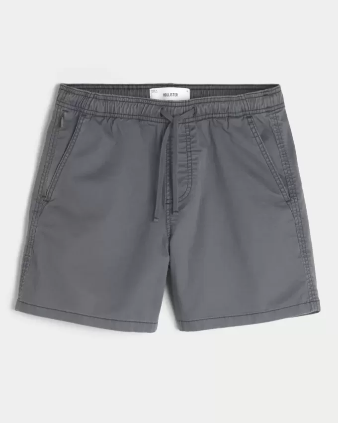Twill-Shorts zum Überziehen bis zur Mitte des Oberschenkels Twill-Shorts zum Überziehen bis zur Mitte des Oberschenkels