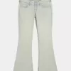 Ultra Low-Rise Flare Jeans in heller Waschung Ultra Low-Rise Flare Jeans in heller Waschung