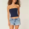 Ultra Low Rise Mini-Jeansshorts mit Stickerei Ultra Low Rise Mini-Jeansshorts mit Stickerei