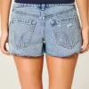 Ultra Low Rise Mini-Jeansshorts mit Stickerei Ultra Low Rise Mini-Jeansshorts mit Stickerei
