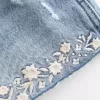 Ultra Low Rise Mini-Jeansshorts mit Stickerei Ultra Low Rise Mini-Jeansshorts mit Stickerei