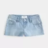 Ultra Low Rise Ripped Mini-Jeansshorts in mittlerer Waschung Ultra Low Rise Ripped Mini-Jeansshorts in mittlerer Waschung