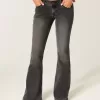 Ultra Low-Rise verwaschene schwarze Schlagjeans Ultra Low-Rise verwaschene schwarze Schlagjeans