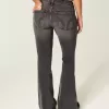 Ultra Low-Rise verwaschene schwarze Schlagjeans Ultra Low-Rise verwaschene schwarze Schlagjeans