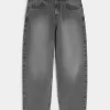 Verwaschene graue Skater-Baggy-Jeans Verwaschene graue Skater-Baggy-Jeans