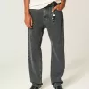 Verwaschene schwarze, lockere Jeans Verwaschene schwarze, lockere Jeans