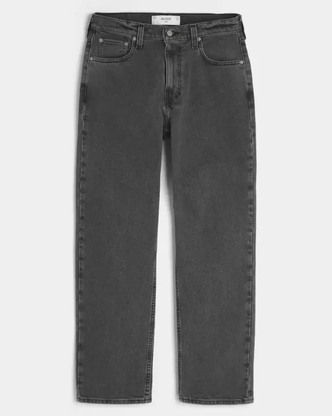 Verwaschene schwarze, lockere Jeans Verwaschene schwarze, lockere Jeans