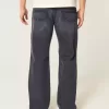 Verwaschene, schwarze, lässige Bootcut-Jeans Verwaschene, schwarze, lässige Bootcut-Jeans