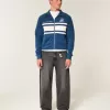 Verwaschene schwarze Skater-Baggy-Jeans Verwaschene schwarze Skater-Baggy-Jeans
