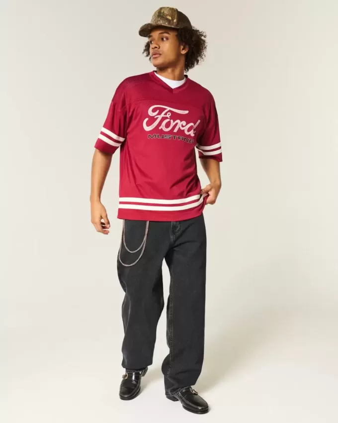 Verwaschene schwarze Skater-Baggy-Jeans Verwaschene schwarze Skater-Baggy-Jeans