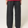 Verwaschene schwarze Skater-Baggy-Jeans Verwaschene schwarze Skater-Baggy-Jeans