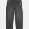 Verwaschene schwarze Skater-Baggy-Jeans mit Spielkarten-Joker-Grafik Verwaschene schwarze Skater-Baggy-Jeans mit Spielkarten-Joker-Grafik