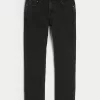 Verwaschene schwarze Slim Straight Jeans Verwaschene schwarze Slim Straight Jeans