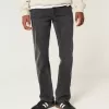 Verwaschene schwarze Straight Jeans Verwaschene schwarze Straight Jeans