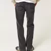 Verwaschene schwarze Straight Jeans Verwaschene schwarze Straight Jeans