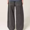 Verwaschene schwarze Super Baggy-Jeans Verwaschene schwarze Super Baggy-Jeans