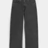 Verwaschene schwarze Super Baggy-Jeans Verwaschene schwarze Super Baggy-Jeans
