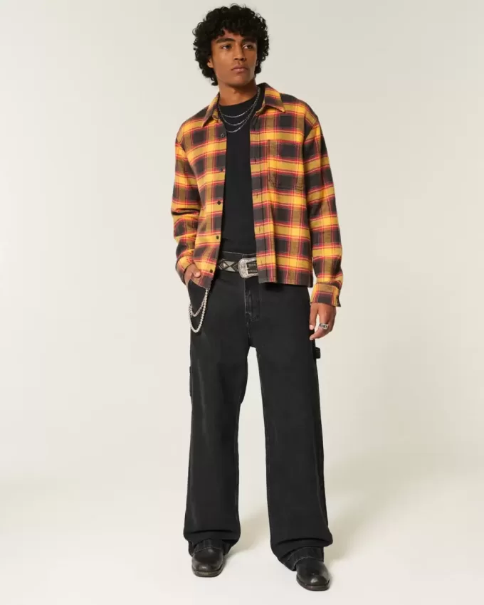 Verwaschene schwarze Super Baggy Painter Jeans Verwaschene schwarze Super Baggy Painter Jeans