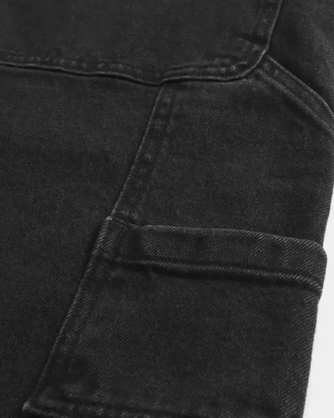Verwaschene schwarze Super Baggy Painter Jeans Verwaschene schwarze Super Baggy Painter Jeans
