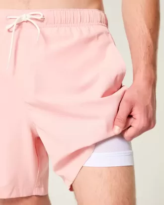 Volley-Badehose mit Hawaii-Grafik bis zur Mitte des Oberschenkels