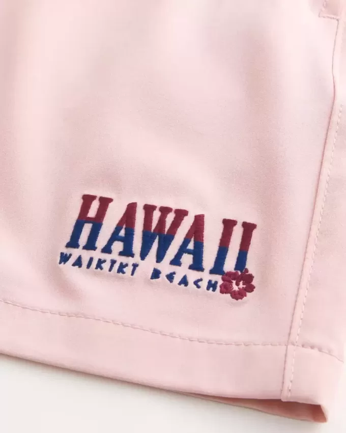 Volley-Badehose mit Hawaii-Grafik bis zur Mitte des Oberschenkels Volley-Badehose mit Hawaii-Grafik bis zur Mitte des Oberschenkels