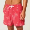 Volley-Badehose mit Stickerei bis zur Mitte des Oberschenkels Volley-Badehose mit Stickerei bis zur Mitte des Oberschenkels