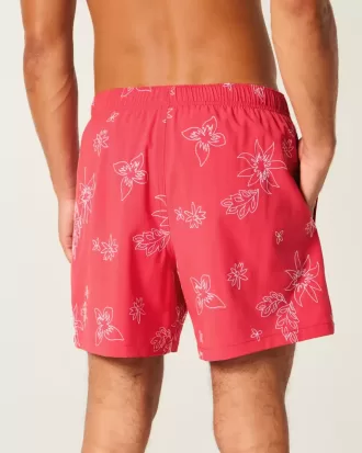 Volley-Badehose mit Stickerei bis zur Mitte des Oberschenkels Volley-Badehose mit Stickerei bis zur Mitte des Oberschenkels