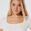 Waffel-Button-Down-T-Shirt Waffel-Button-Down-T-Shirt