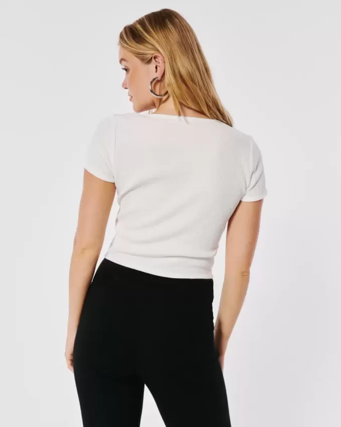 Waffel-Button-Down-T-Shirt Waffel-Button-Down-T-Shirt