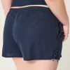 Weiche Shorts aus Leinenmischung mit seitlicher Schleife