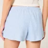 Weiche Shorts aus Leinenmischung mit seitlicher Schleife
