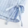 Weiche Shorts aus Leinenmischung mit seitlicher Schleife