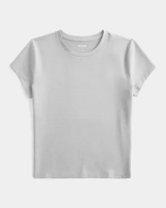 Weiches, nahtloses Longline-Baby-T-Shirt aus elastischem Stoff