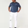 Weiße, sportliche Röhrenjeans Weiße, sportliche Röhrenjeans