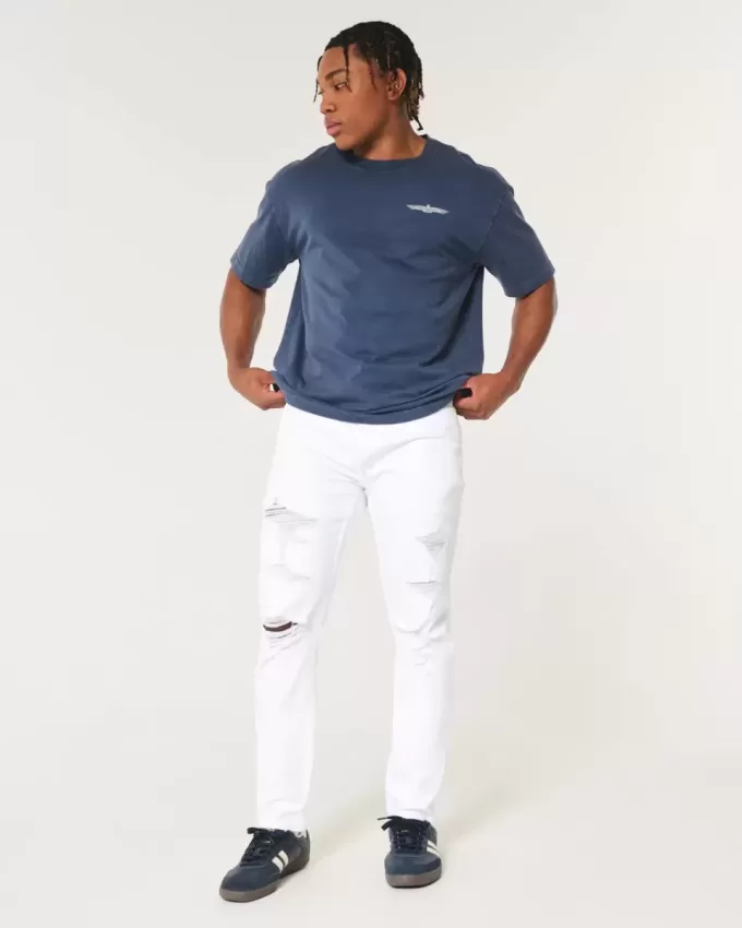 Weiße, sportliche Röhrenjeans Weiße, sportliche Röhrenjeans