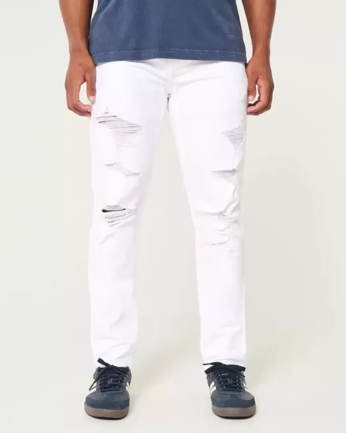 Weiße, sportliche Röhrenjeans Weiße, sportliche Röhrenjeans