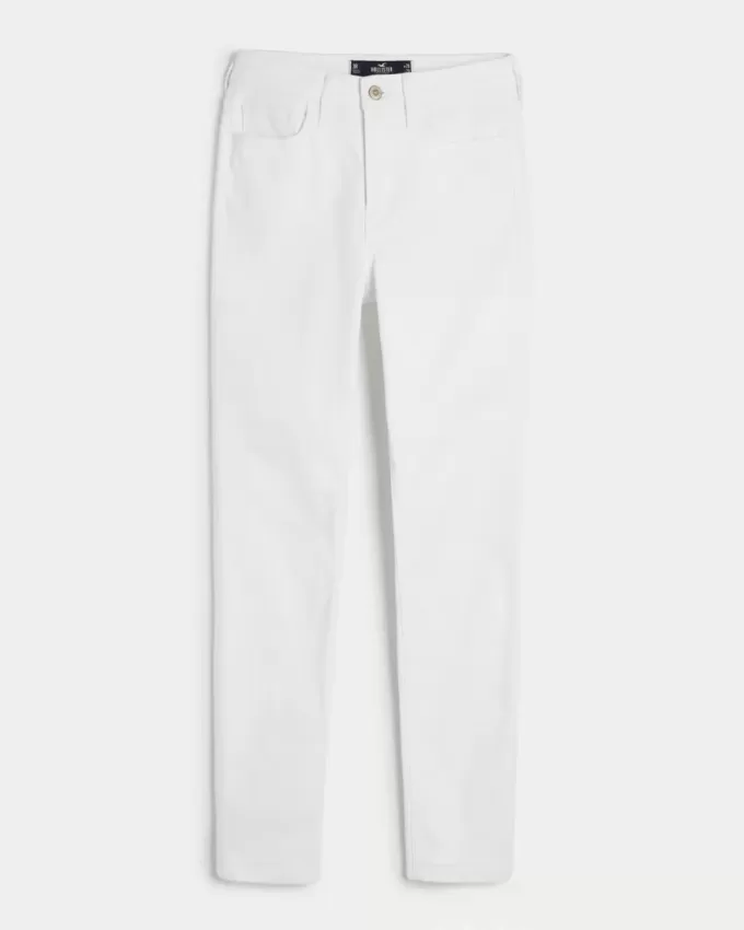 Weiße Super Skinny Jeans mit hohem Bund Weiße Super Skinny Jeans mit hohem Bund