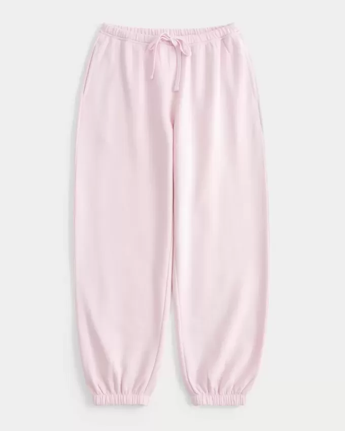 Weite Fleece-Jogginghose