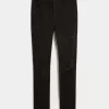 Zerrissene schwarze Super Skinny Jeans mit hohem Bund Zerrissene schwarze Super Skinny Jeans mit hohem Bund