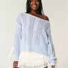 Zopfmusterpullover mit Schleifenärmeln Zopfmusterpullover mit Schleifenärmeln